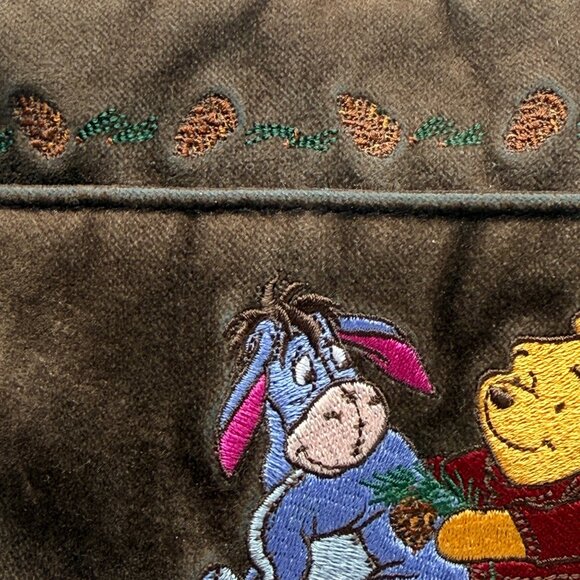 Y2K Disney Winnie the Pooh Eeyore Embroidered Velour Makeup Bag - Picture 4 of 15